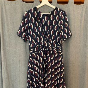 WHiT Silk Printed Midi Dress Size 6